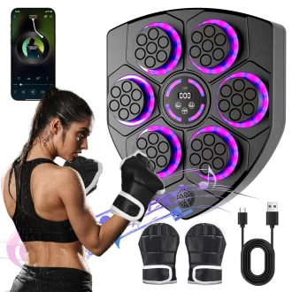 Nouvelle machine de boxe musicale intelligente Sport Fitness entraîneur de boxe à la maison Exercice de réponse Entraînement Boxe mur cible soulagement du stress