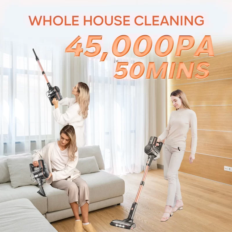 Inse S7P aspirateur sans fil 45KPa tasse à poussière 1,3 L batterie amovible pour poils d'animaux tapis planchers durs – Image 5