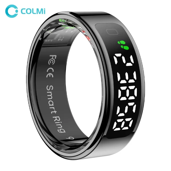 2025 Colmi R12 Ring intelligent avec écran d'affichage et tactile, charge sans fil, gestionnaire de santé, étanche à l'eau 5 ATM pour hommes et femmes – Image 2