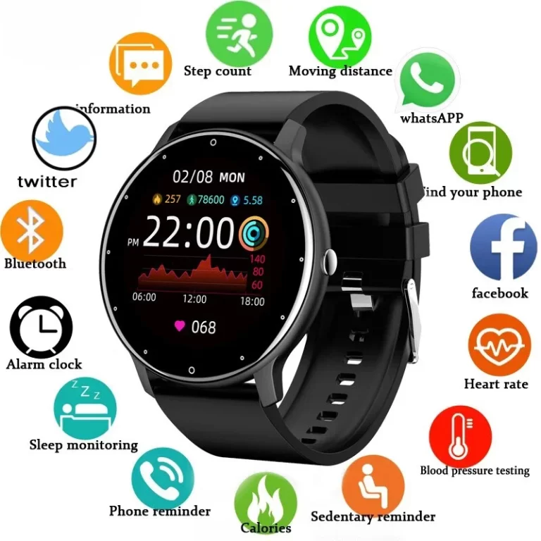 LIGE Smart Watch Femmes Hommes Écran tactile complet Bluetooth 5.2 Appel Montres Waterproof Sport Fitness Tracker Usine IP67 ZL02 Nouveau – Image 2