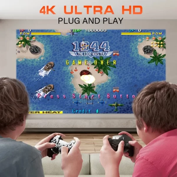Projecteur de jeux 3D P30MAX Console de jeux vidéo rétro Contrôleur sans fil 4K ULTRA HD Plug and Play Android11 BT5.0 720P Home Cinema – Image 7