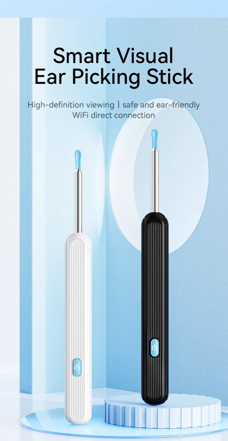 Nettoyeur de cire d'oreille visuelle avec caméra Endoscope d'élimination de cire d'oreille avec caméra 5M Otoscope lumineux Outils de nettoyage de l'oreille Soins de l'oreille – Image 8