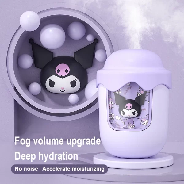 250ml Humidifie Air de bureau Cartoon Cute Kuromi Melody Pochacco Mini Pas de bruit Longue durée de vie de la batterie pour la voiture et humidificateur domestique – Image 2