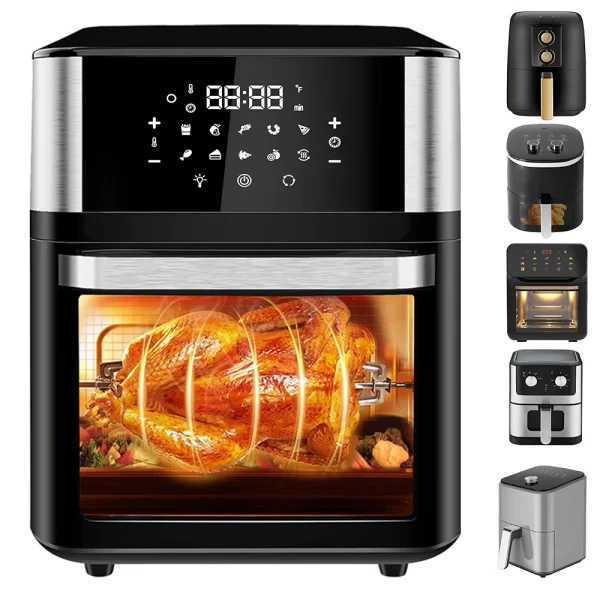 4 / 5 / 6 / 7 / 10 / 12L Cuisine automatique sans huile Cuisine domestique à 360 ° Cuisson à convection Cuiseuse à profondeur sans huile – Image 2