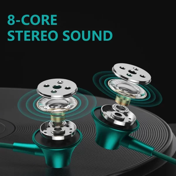 Type-C In-Ear Wired Karaoke Casques 3,5 mm Stereo Music Earbud Casques mains libres avec Mic – Image 4
