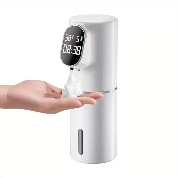 Dispensateur automatique de savon sans contact 320ml Dispensateur de savon moussant Smart Display USB rechargeable électrique 5 niveaux ajustable – Image 2