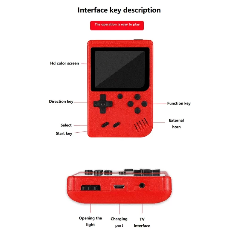 Une petite console de jeu portable pour enfants avec des centaines de jeux de charge peut être connectée au téléviseur – Image 5