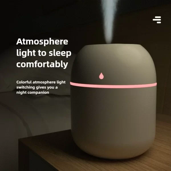 Humidificateur d'air de goutte d'eau USB Voiture Home Desktop Intérieur Mini Portable Mute Air Humidificateur d'atomisation Appareils ménagers – Image 2