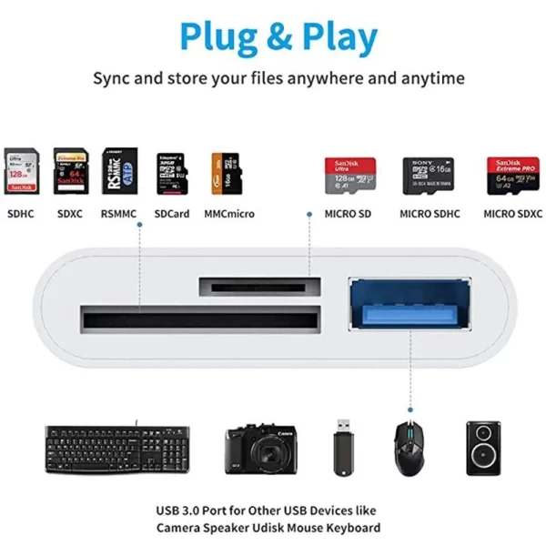 Adaptateur de type c TF CF sD Lecteur de carte mémoire OTG Écrivain Compact FlashUsB-C pour lPad Pro Huawei Macbook samsung Xiaomi lecteur de cartes – Image 4