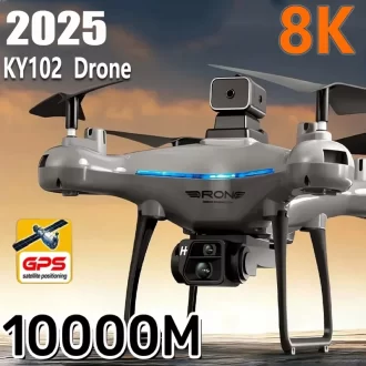KY102 Drone 8K Quadcopter sans balai double caméra professionnel évitement d'obstacles à flux optique Drone aérien RC 10000M