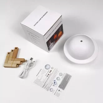 Hogar Planet Humidifier Diffuseur de parfum 200Ml Lumière nocturne USB Ultrasonic Planet Aroma Humidifier d'huile essentielle Air Humidifier