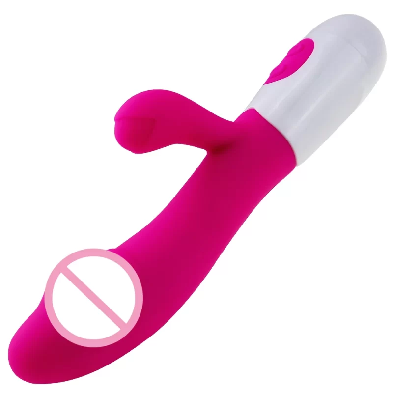 Silicone G Spot Dildo Lapin Vibrator Double Vibration 10 Vitesses Vagin Femme Clitoris Massageur Adult Sex Toys Pour Femmes – Image 7