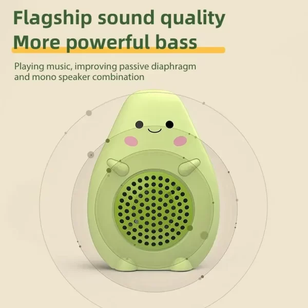 Bluetooth audio créatif Avocado Mini haut-parleur Omputer haut-parleur grand volume Subwoofer carte Plug in Card – Image 4
