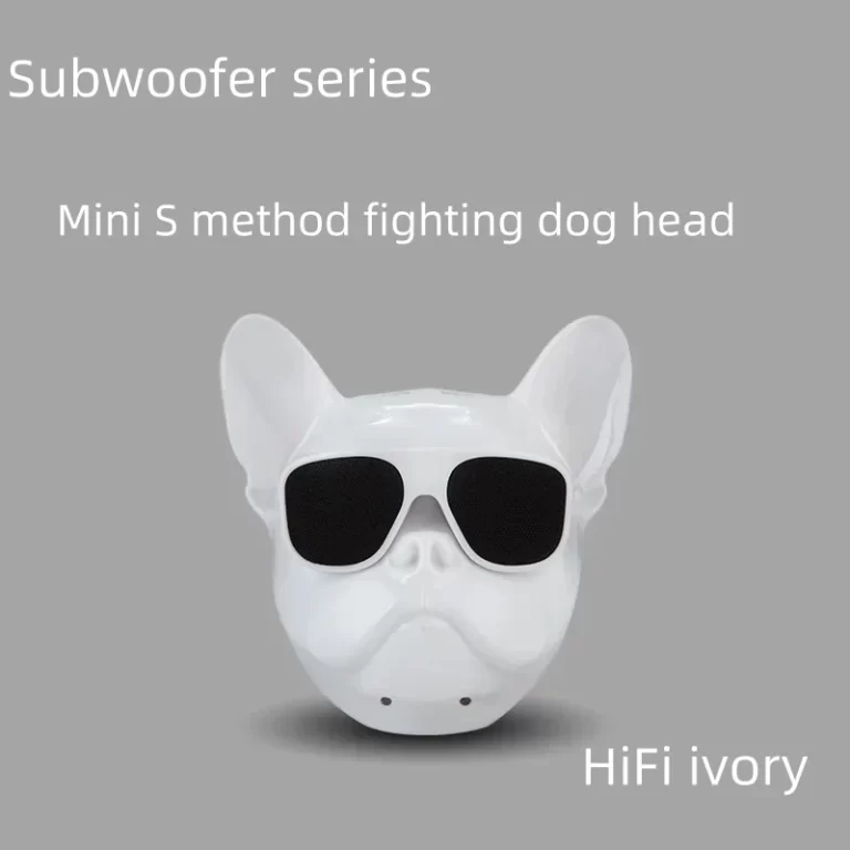 Haut-parleur bluetooth chien de combat créatif tête de chien sans fil bluetooth audio basse basse série portable extérieure HIFI – Image 6