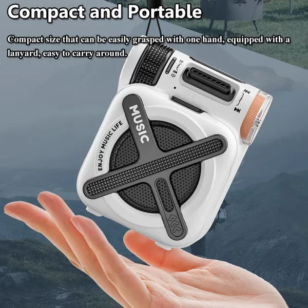 Haut-parleur Bluetooth mini poche IPX5 sous-woofer extérieur imperméable à l'eau sans fil TWS boîte à musique stéréo avec support de microphone carte TF – Image 5