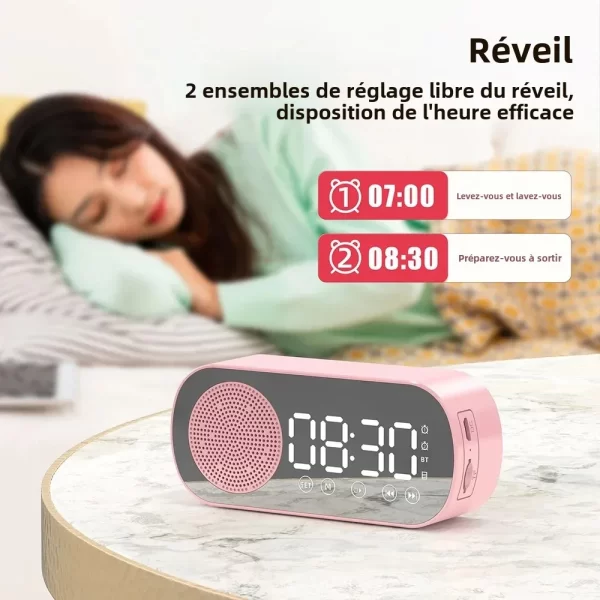 Z7 Mini haut-parleur Bluetooth portable avec alarme numérique, boost de basse et emplacement pour carte TF - cadeau de vacances – Image 5