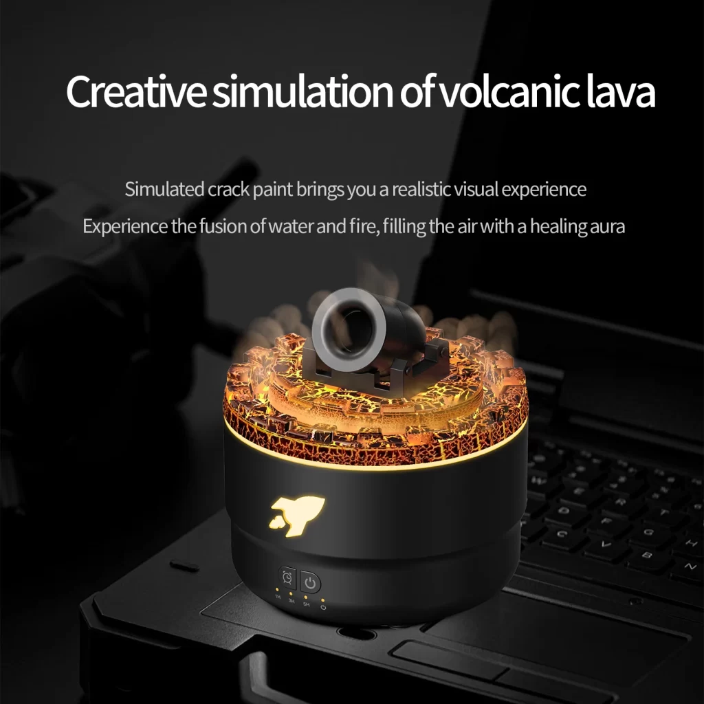 Artillerie simulée feu diffuseur d'huile essentielle aromathérapie humidificateur d'air maison petite fragrance diffuseur d'humidificateur d'arôme – Image 5