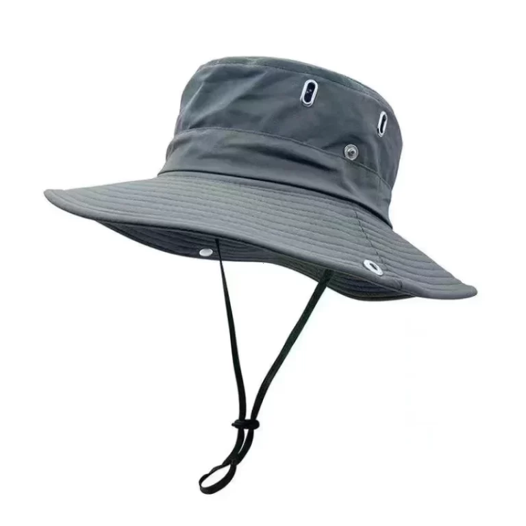 Chapeau de seau d'été pour hommes Cap de pêche Cap de pêche Soleil extérieur Grand bord écran solaire Equitation Randonnée écran solaire Sunhat – Image 2