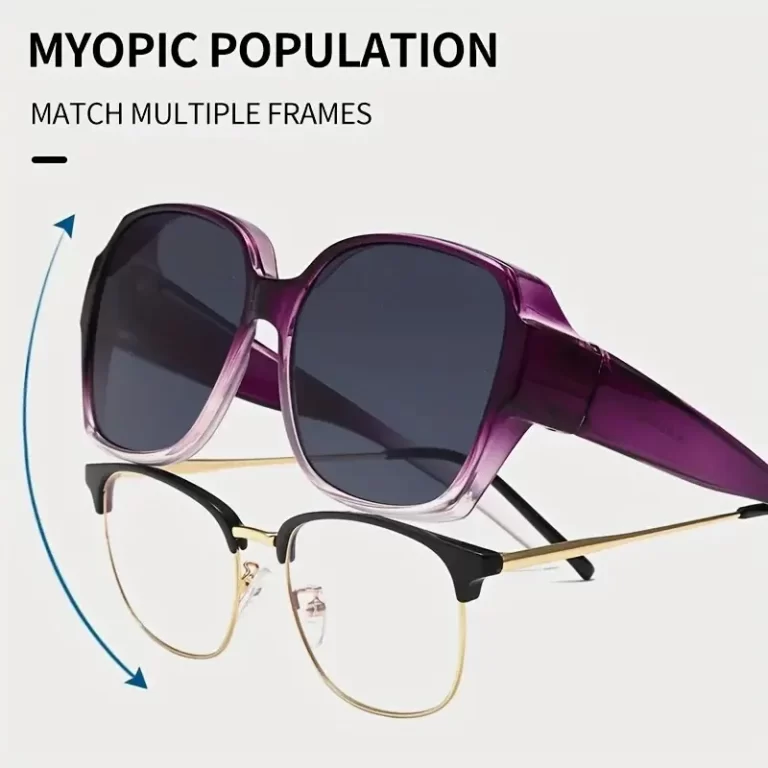 Hommes Femmes Vintage Anti-UV Lunettes de soleil Unisex Wear Over Myopia Prescription Lunettes de voyage en plein air Fit Over Lunettes de soleil pour le sport – Image 3