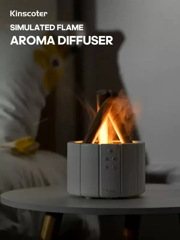 NOUVEAU Feu de camp simulé machine d'aromathérapie humidificateur d'air atomisateur ultrasonique diffuseur d'huile essentielle avec télécommande 2024 – Image 8