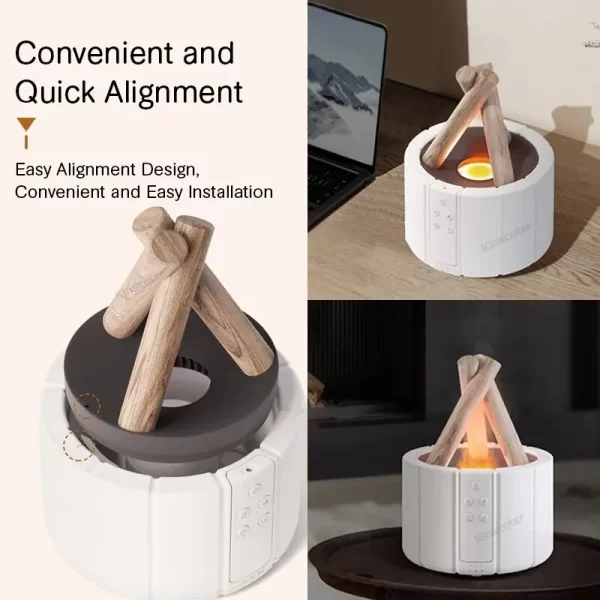 NOUVEAU Feu de camp simulé machine d'aromathérapie humidificateur d'air atomisateur ultrasonique diffuseur d'huile essentielle avec télécommande 2024 – Image 5