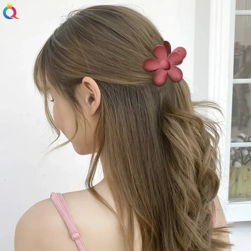 39 Styles Mat Jelly Flower Hair Claw Clips Non-Slip Hair Jaw Clamp pour femmes Femmes Accessories de cheveux de mode Femmes Bath Barrette Clip – Image 2