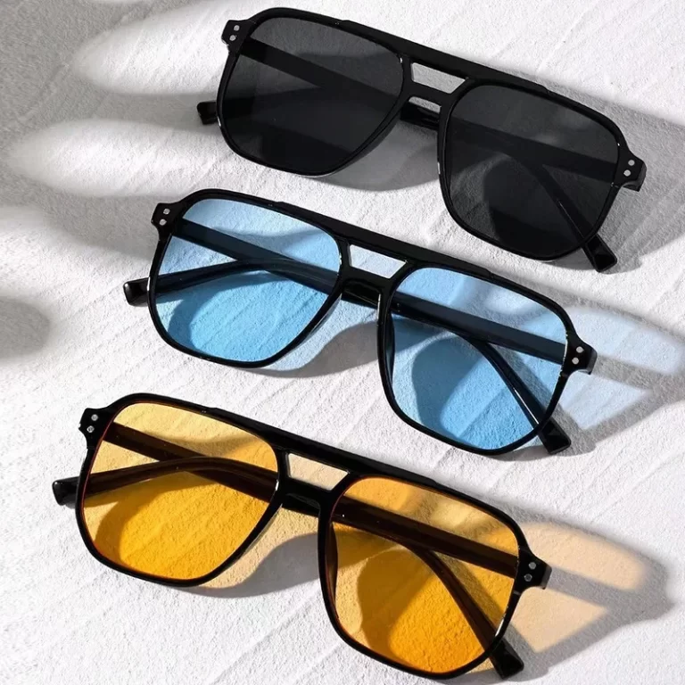 Vintage Hommes Femmes Grandes lunettes de soleil Hommes Carré Shades Marque Designer Lunettes de soleil Unisex Lentilles noires Lentilles masculines Lunettes de soleil Femme UV400 – Image 5