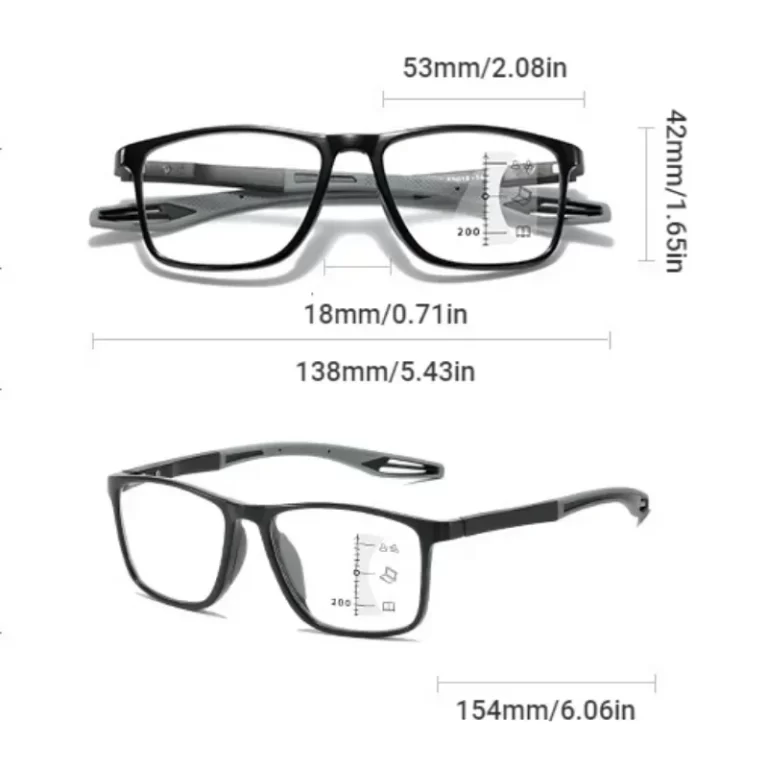 Photochromic TR90 Lumière anti-blue Nouvelles lunettes de lecture multifocales Progressive Near Far Lunettes de sport hommes femmes – Image 6