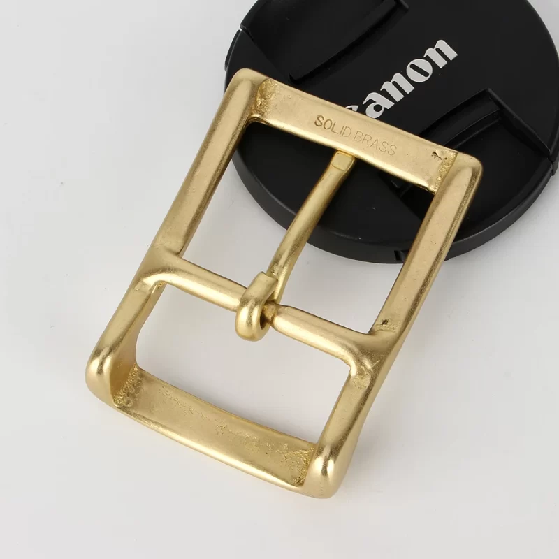 1 pcs Brass solide 40mm ceinture boucle Tête de ceinture des hommes Boucle à broche unique pour les pièces de ceinture artisanale en cuir Tisserie DIY Leather cra – Image 4