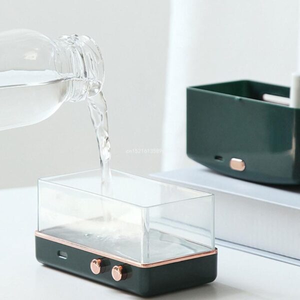 Rétro Radio Shape Large Capacité Portable Humidificateur d'air de bureau USB Mist Maker Aroma Diffuseur d'huile essentielle pour la maison – Image 4