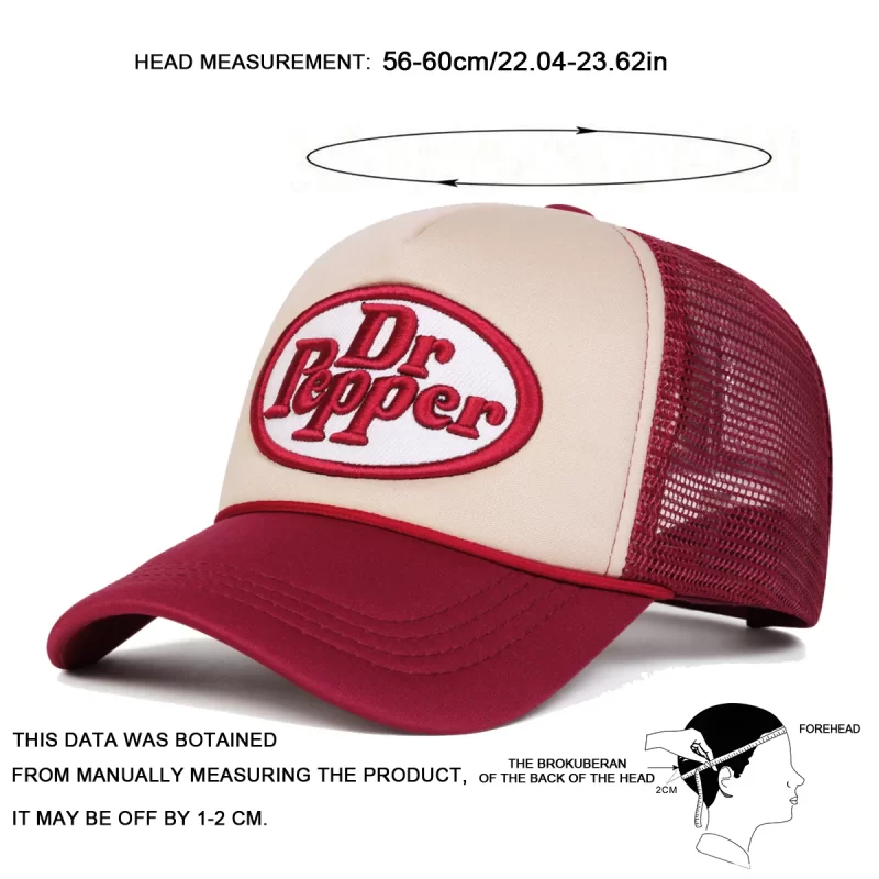 Unisex Dr Prpper lettre broderie bas-ball net caps printemps été extérieur chapeaux occasionnels ajustables chapeaux papa chapeaux solaires – Image 5