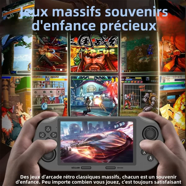 GAMINJA SF3000 4,5 pouces écran IPS Portable lecteur de jeu portable rétro console de jeux vidéo intégré 20000 + jeux pour PS1 / GBA / SFC – Image 5