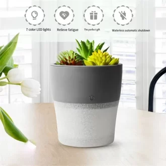 Diffuseur d'humidificateur de plantes vertes 150ML Simulation silencieuse Ultrasonic Aroma Air Atomizer Brume Maker pour la chambre à coucher du bureau à domicile