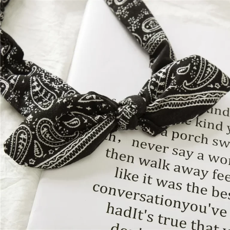 Nouvelles femmes Boho Soft Solid Print Headbands Vintage Cross Knot Elastic Hairbands Turban Bandanas Girls Hairbands Accessoires pour cheveux – Image 5