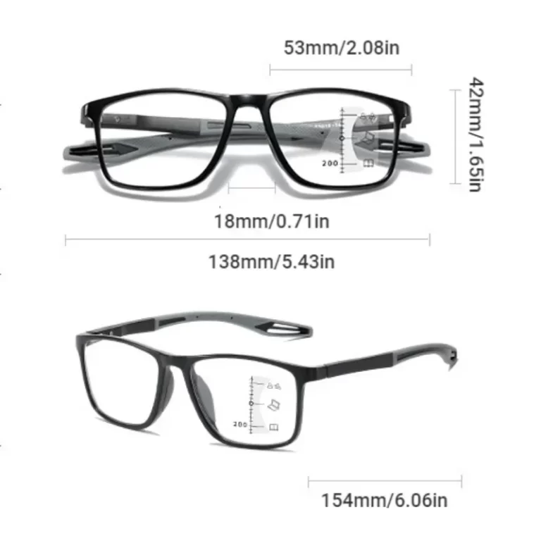 Photochromic TR90 Lumière anti-blue Nouvelles lunettes de lecture multifocales Progressive Near Far Lunettes de sport hommes femmes – Image 8