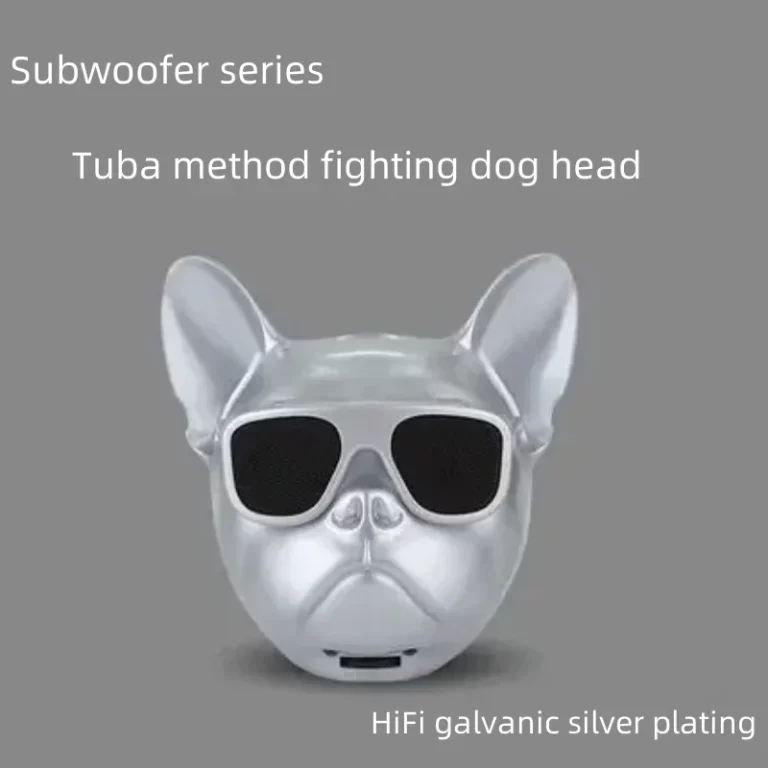 Haut-parleur bluetooth chien de combat créatif tête de chien sans fil bluetooth audio basse basse série portable extérieure HIFI – Image 5