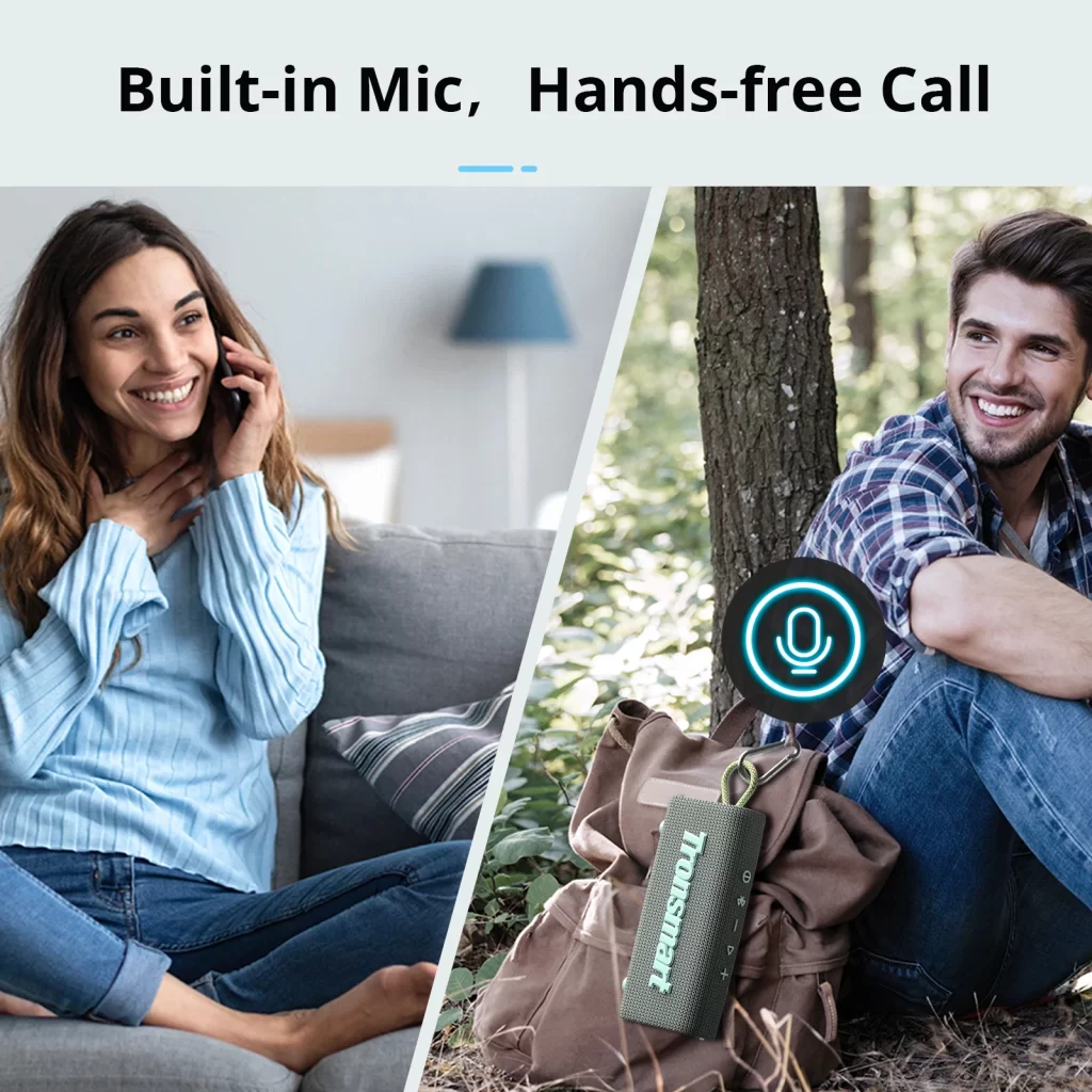 Tronsmart Trip Bluetooth 5.3 haut-parleur portable Dual-Driver avec IPX7 étanche à l'eau, True Wireless Stereo pour haut-parleur extérieur – Image 6