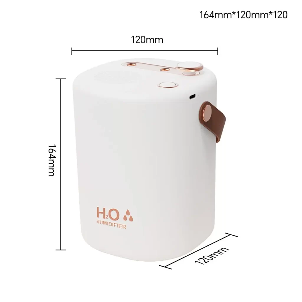 Humidificateur d'air à double buse de 2L Desktop Home Bedroom Offiec Diffuseur d'huile silencieux avec volume de brouillard élevé – Image 6