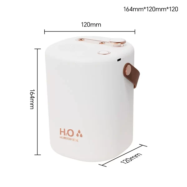 Humidificateur d'air à double buse de 2L Desktop Home Bedroom Offiec Diffuseur d'huile silencieux avec volume de brouillard élevé – Image 6