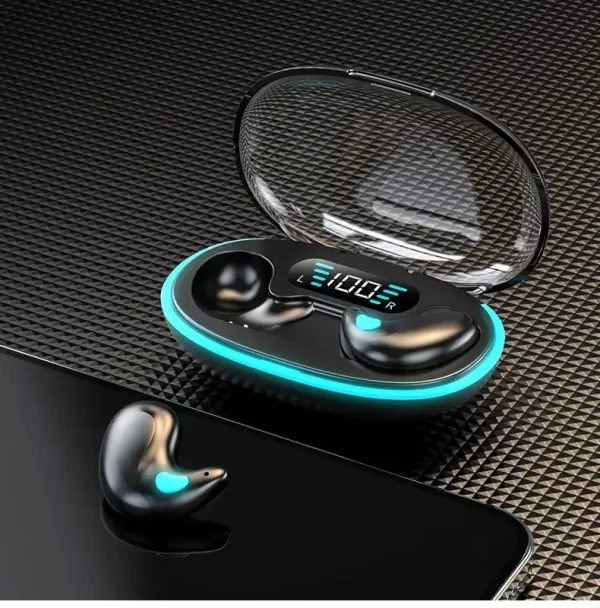 Écouteurs sans fil invisible X55 TWS Bluetooth 5.3 écouteurs cachés écouteurs IPX5 étanche à l'eau réduction du bruit casque sportif – Image 5