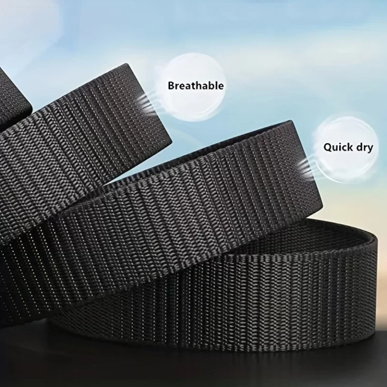 Ceinture en nylon boucle automatique extérieure tactique multifonctionnelle ceinture en toile légère ceinture non métallique confortable – Image 6