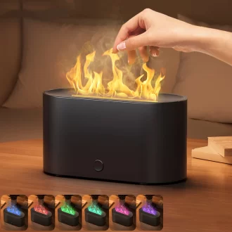 Humidificateur de flamme Diffuseur de parfum Humidificateur d'air de feu Diffuseur d'huile essentielle d'aromathérapie pour la maison Diffuseur d'arôme de flamme