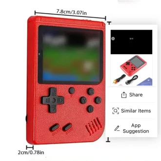 Une petite console de jeu portable pour enfants avec des centaines de jeux de charge peut être connectée au téléviseur
