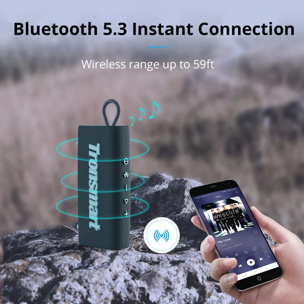 Tronsmart Trip Bluetooth 5.3 haut-parleur portable Dual-Driver avec IPX7 étanche à l'eau, True Wireless Stereo pour haut-parleur extérieur – Image 3