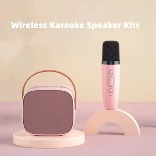 Portable sans fil double microphone Karaoke machine HomeKTV DSP système Bluetooth haut-parleur HIFI stéréo surround pour enfants cadeau de fête – Image 3