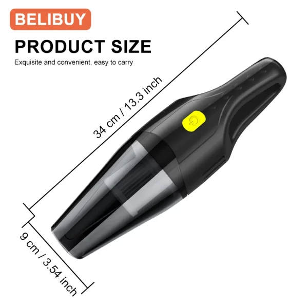 BELIBUY Aspirateur de voiture Machine de nettoyage ménager multifonctionnelle Machine de nettoyage de tapis de bureau sans fil portable haute puissance – Image 7