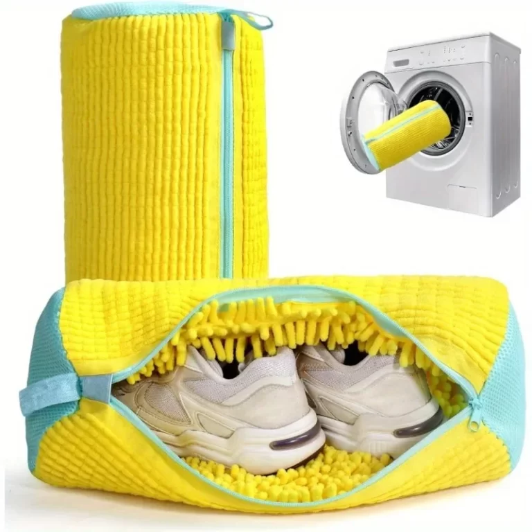 Sacs de blanchisserie Machine à laver chaussures Bag-with Zipper Machine à laver non abrasive Sacs de protection des chaussures pour les baskets Stockage de voyage – Image 2