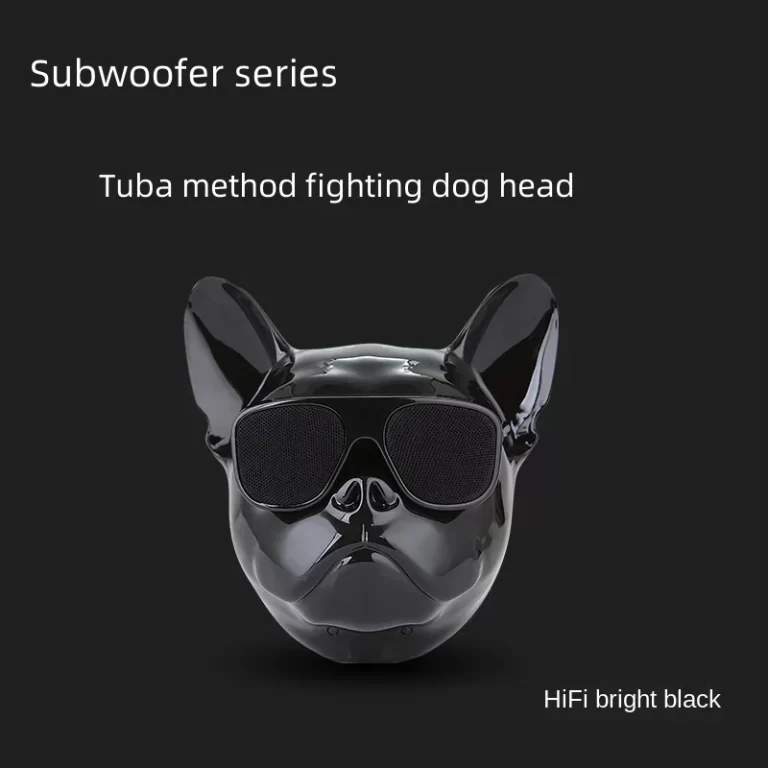 Haut-parleur bluetooth chien de combat créatif tête de chien sans fil bluetooth audio basse basse série portable extérieure HIFI – Image 3
