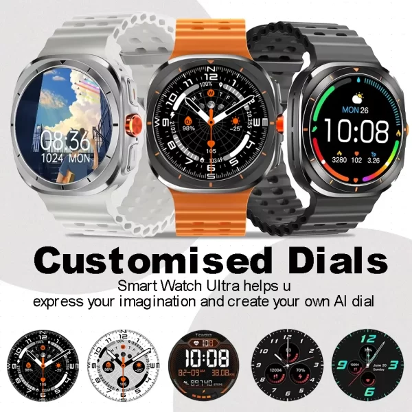 LAXASFIT Smart Watch GT7 Ultra 1,52 pouces AMOLED écran Bluetooth Talk Sport Fitness Smartwatch pour hommes Femmes Watch Cadeau de vacances – Image 6