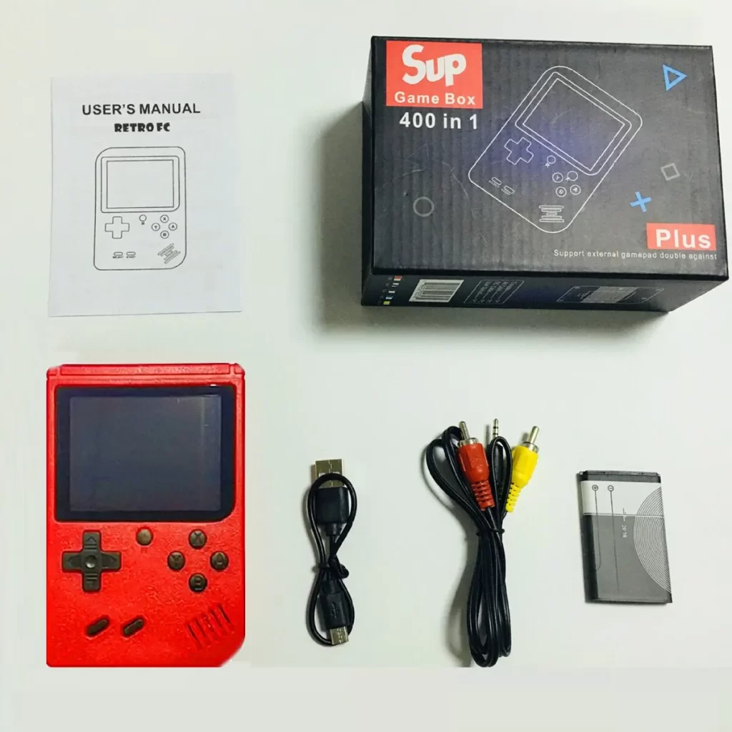 Une petite console de jeu portable pour enfants avec des centaines de jeux de charge peut être connectée au téléviseur – Image 3